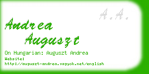 andrea auguszt business card